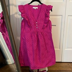 Loft eyelet mini dress